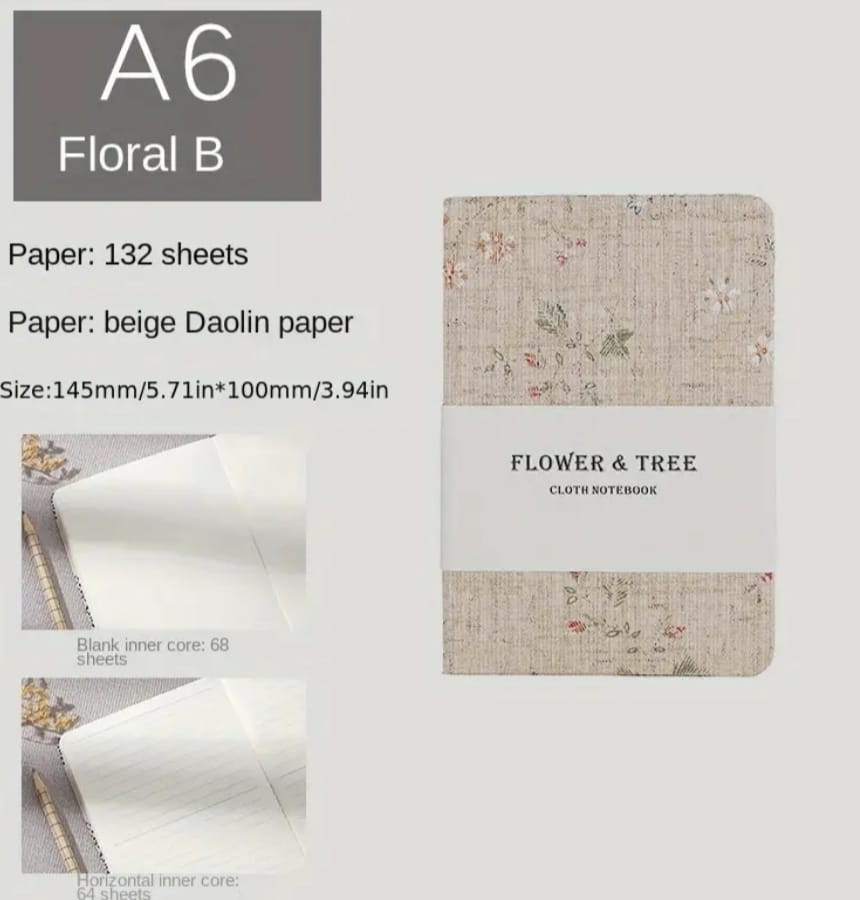 Libreta Flower & Tree - Tamaño A6 y B6