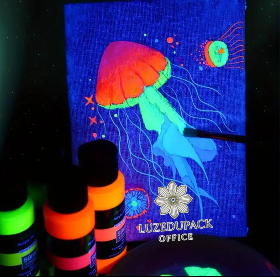 Pintura Acrílica Neón Fluorescente - Que brilla en la oscuridad