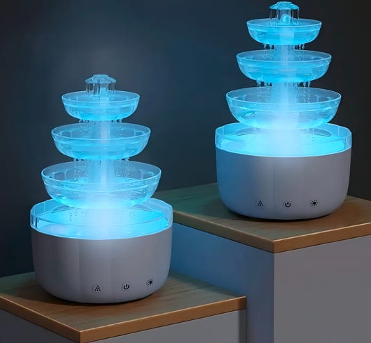 Fuente de Agua LED Relajante Humidificador Decorativo