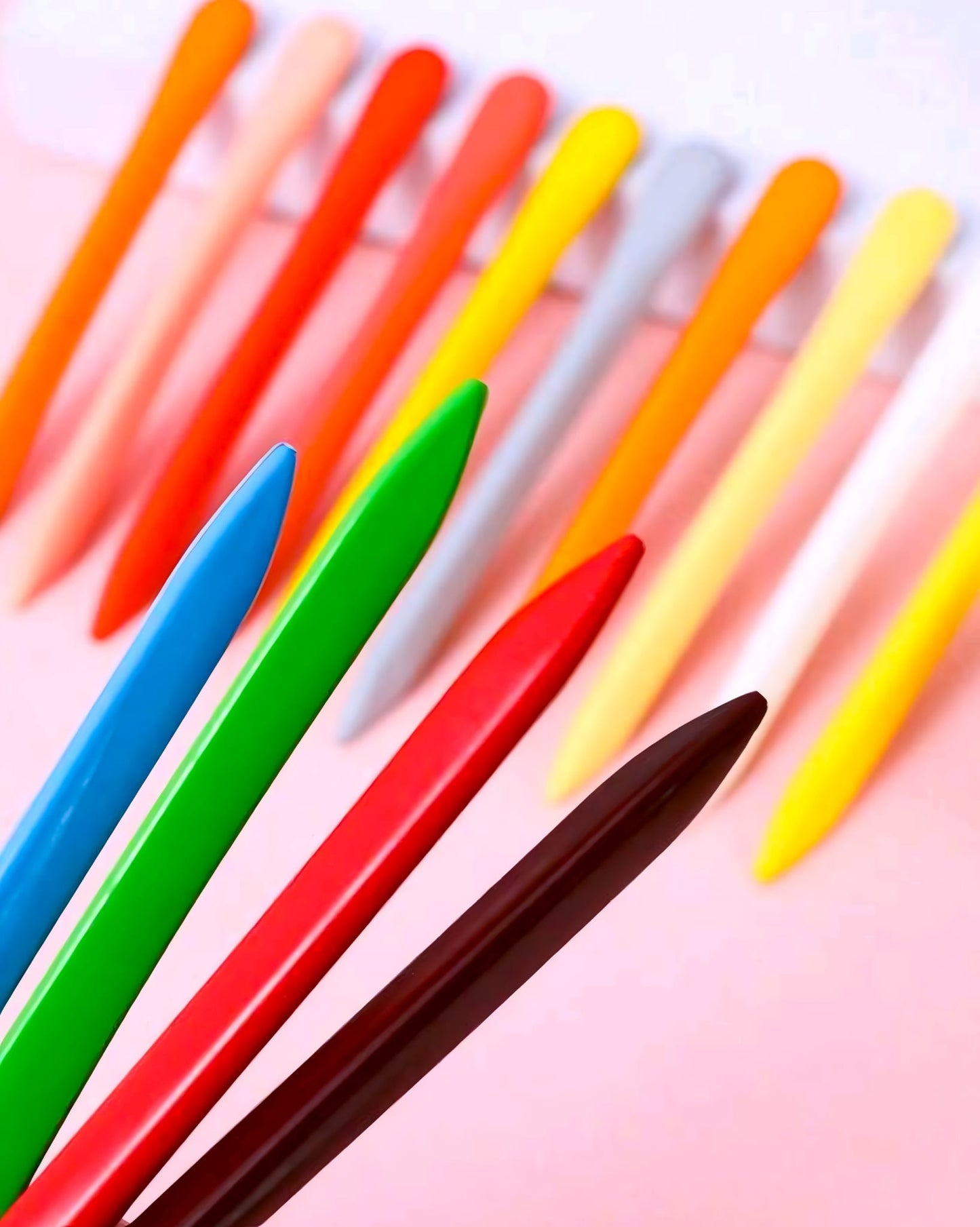 Crayones Plásticos Infantiles - Sin manchas