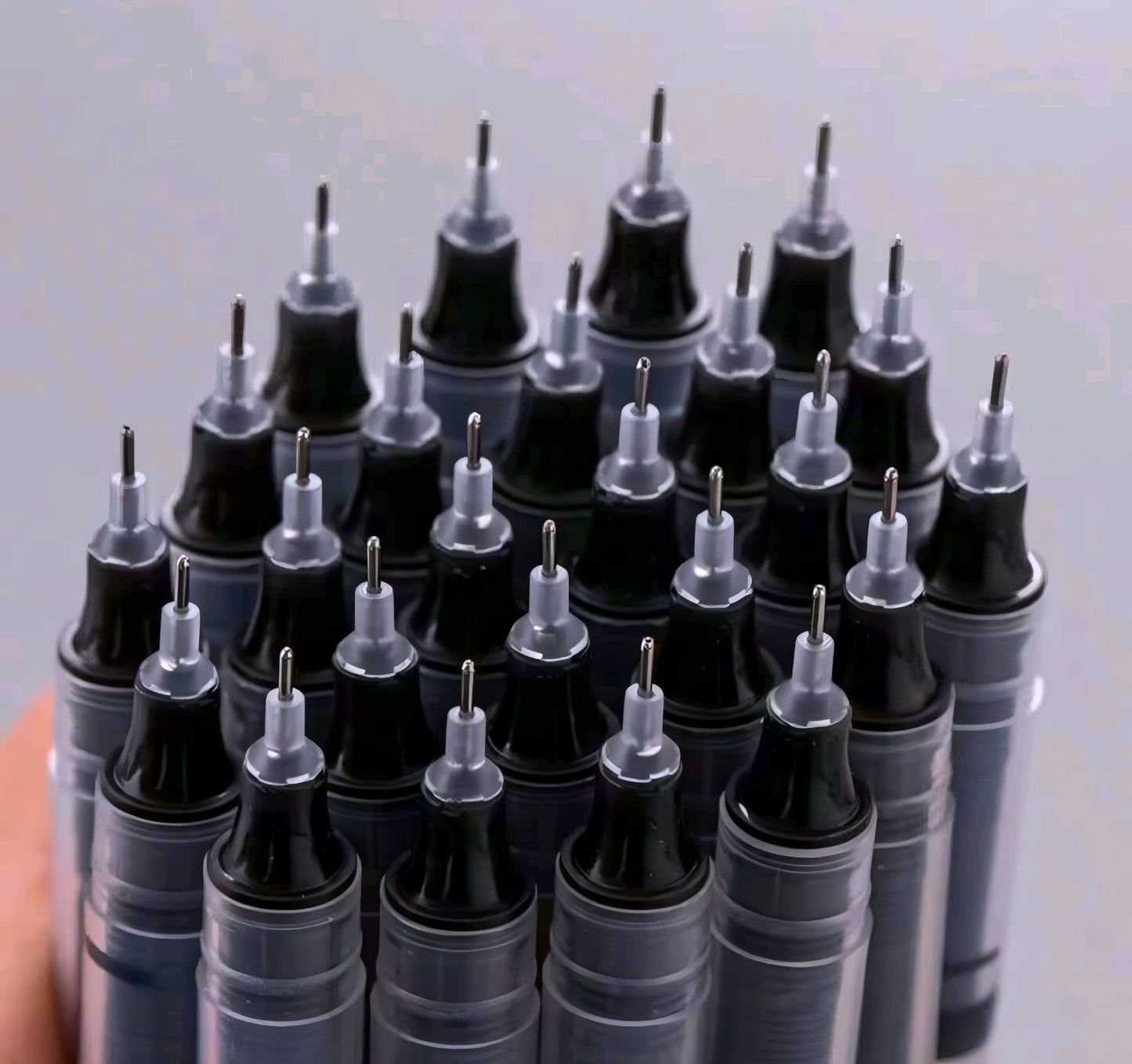 Bolígrafos retráctiles tricolor - Tinta suave