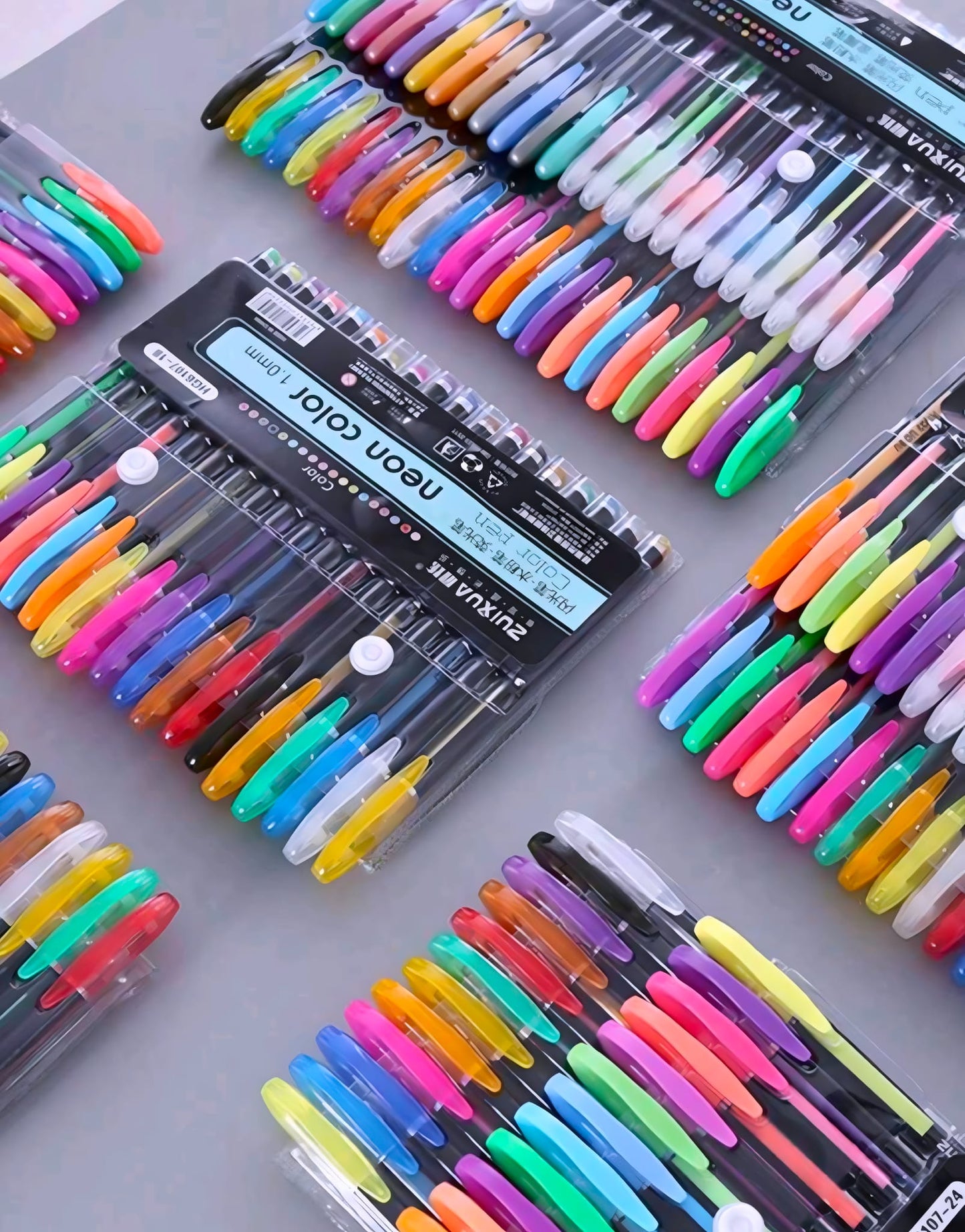 Bolígrafos de gel colores neón/pastel - Trazo fino