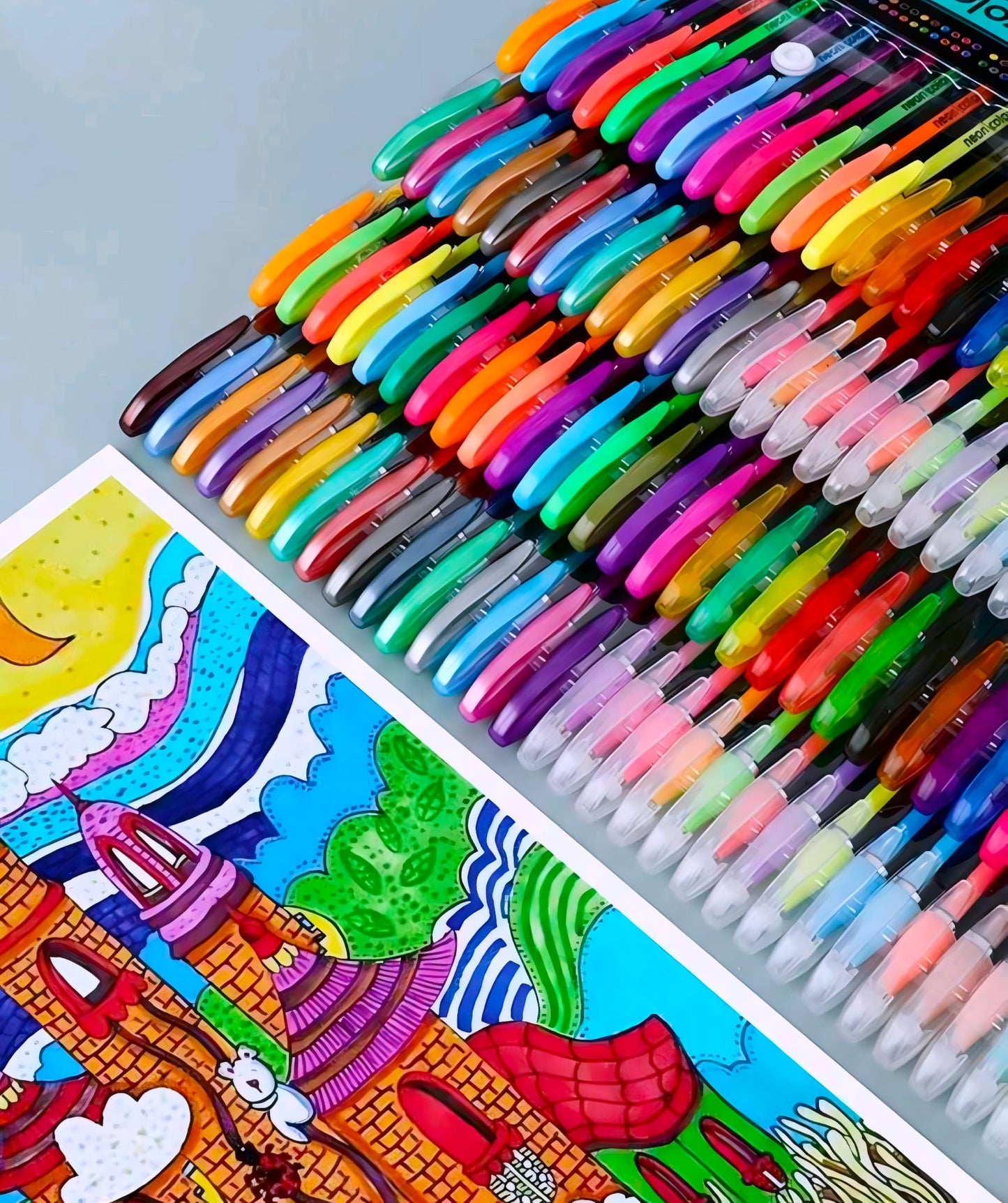 Bolígrafos de gel colores neón/pastel - Trazo fino
