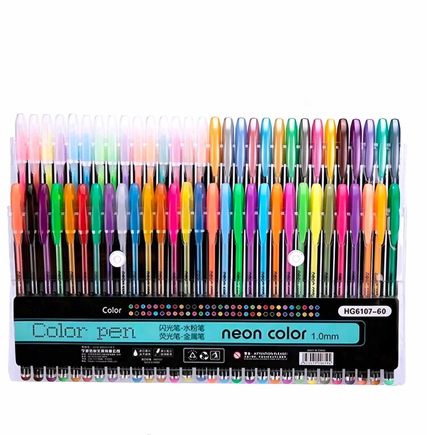 Bolígrafos de gel colores neón/pastel - Trazo fino