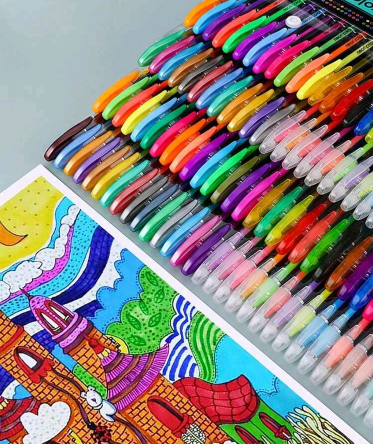 Bolígrafos de gel colores neón/pastel - Trazo fino