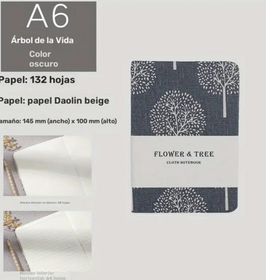 Libreta Flower & Tree - Tamaño A6 y B6